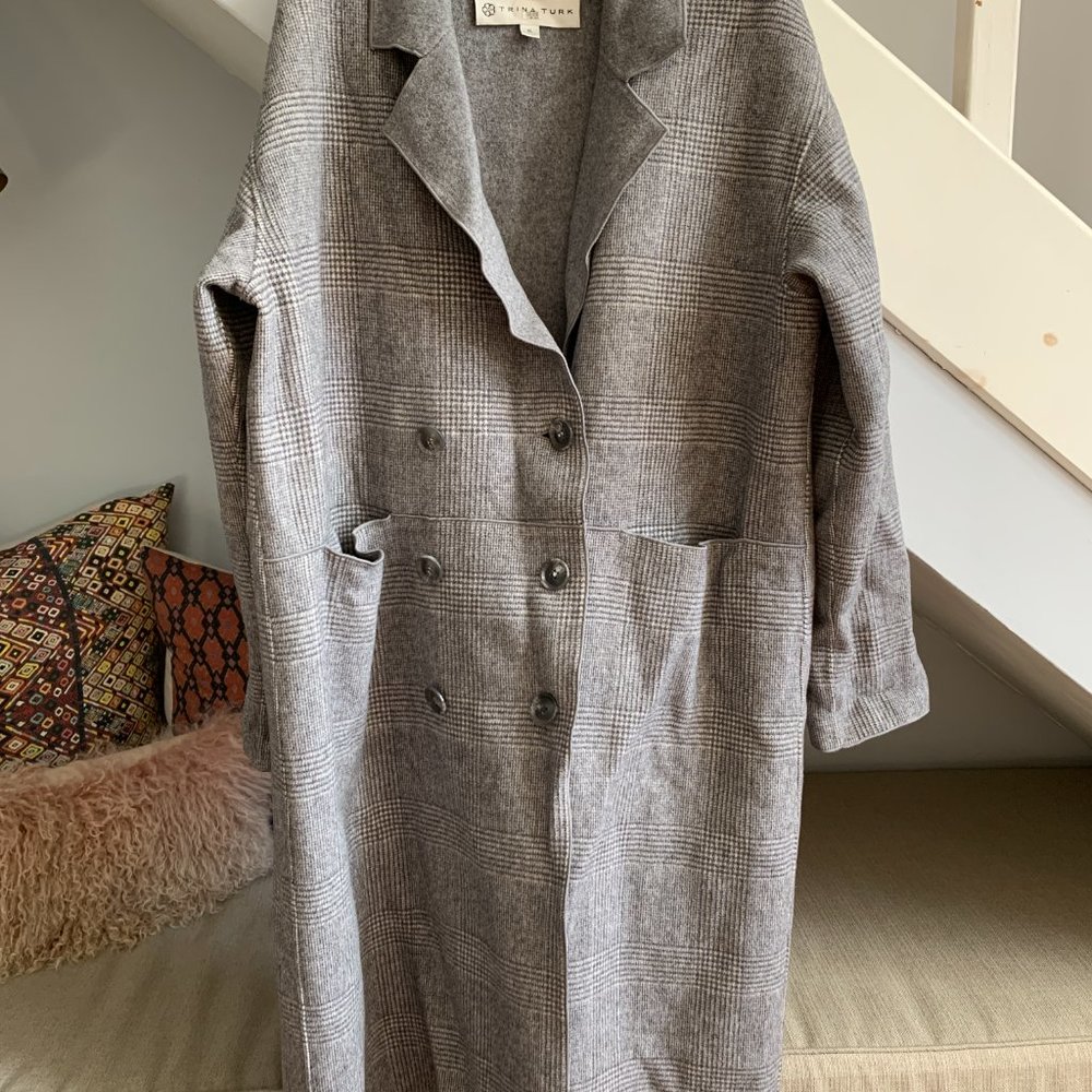 Trina Turk Army Coat (Gray) (Size XL) - Picture 3 of 3